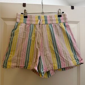 GANNI pastel rainbow cotton shorts